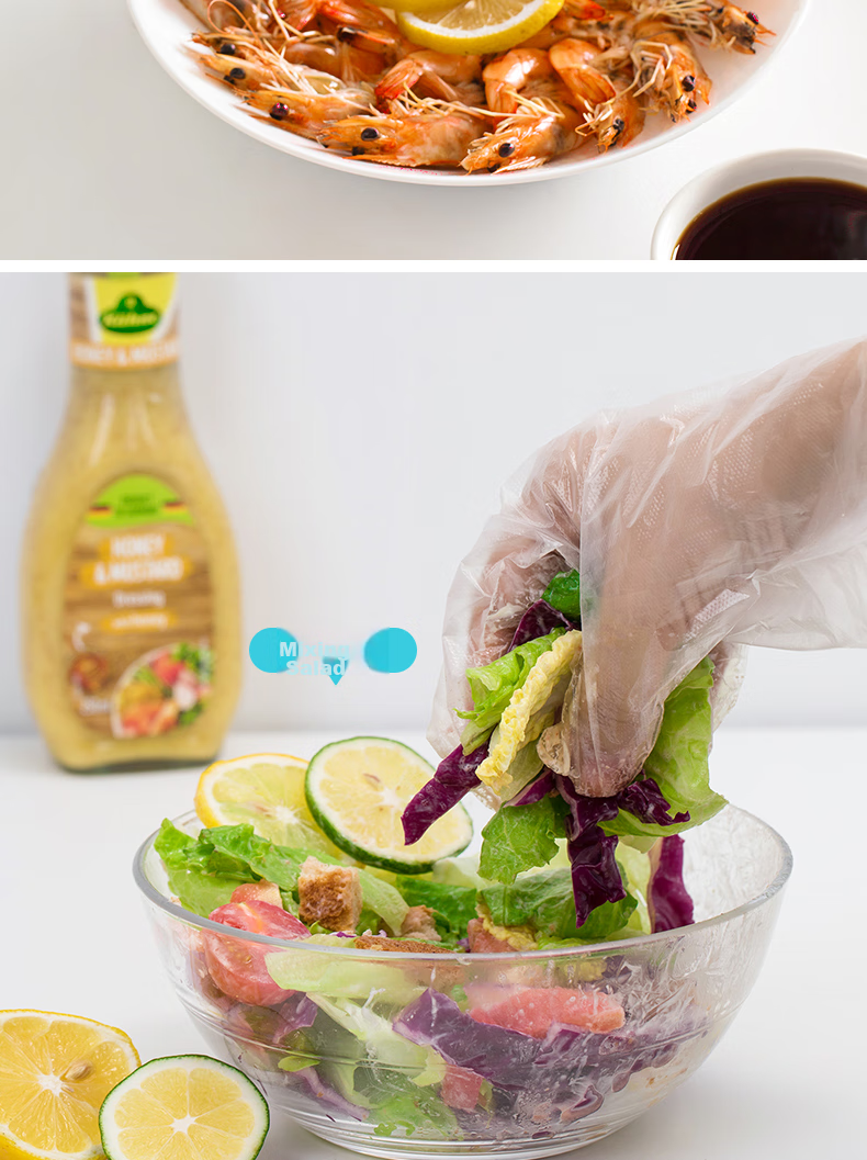 CHAHUA Disposable Gloves, Antibacterial, 160 Pieces, Baking Food PE Plastic, Large Adult Gloves, Thin Film Thickened 9