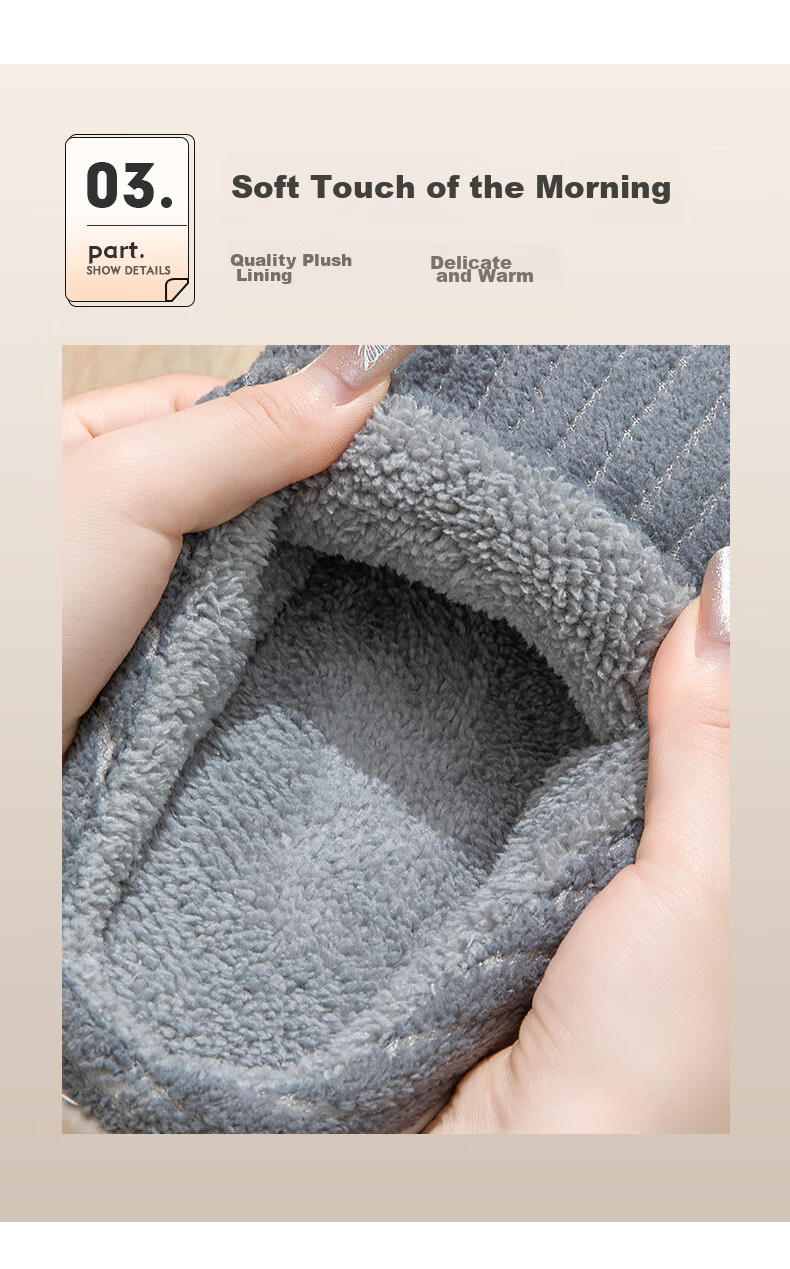 YUZHAOLIN Cotton Slippers Unisex Winter Indoor Thick Sole Soft Warm Postpartum Cotton Shoes YG307 8