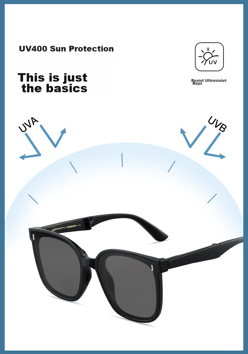 CAPONI Foldable Polarized GM Sunglasses for Men And Women, Driving UV Protection Anti-UV Sunglasses, Face-Slimming And Ultra-Light 4