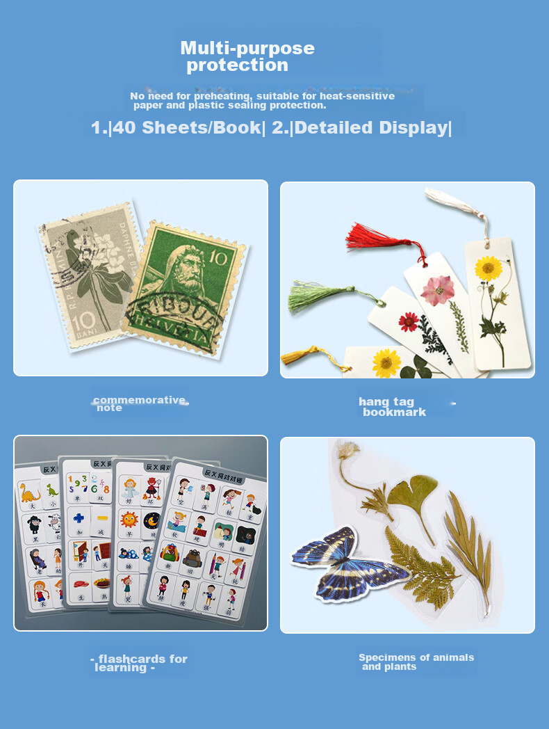 SAILS Cold Laminating Pouches, 6-Inch Glossy Single-Sided A6, Handmade Laminating for Leaves, Dried Flowers, Specimen Books, Bookmarks, DIY Laminating, Photo Cold Lamination Film, 100 Sheets, 8703 8