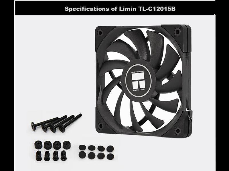 Thermalright TL-C12015, 12cm Slim Case Cooling Fan, 15mm Fan, 4PIN PWM, 1500 RPM, S-FDB V2 Bearing 8
