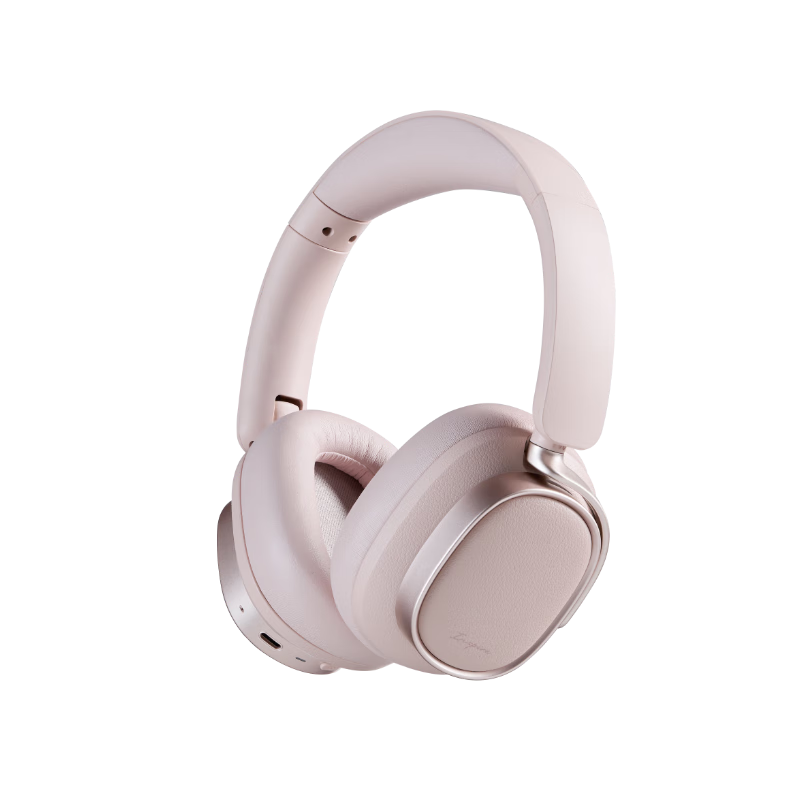 EDIFIER Evo Space Over-Ear Active Noise Cancelling Bluetooth Headphones, Spatial Audio, Dual Gold Certification, 93-Hour Battery Life, -45dB Noise Cancellation, Misty Pink, Graduation Gift