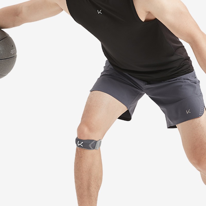 Keep Knitted Patellar Strap Knee Brace, Meniscus Protection for Badminton, Running, Jump Rope, Adjustable K-Rox Gray