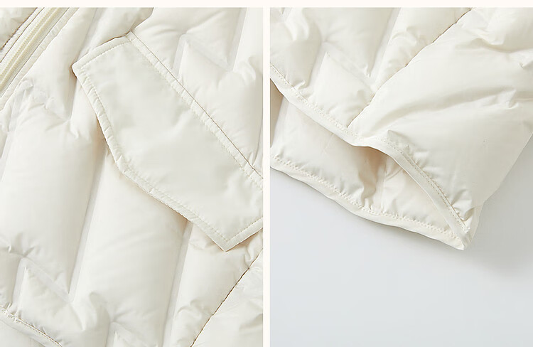 Dme [Xueyu Manyou] Winter Lightweight 90% Duck Down, Geometric Squeeze Fabric, Concealing, Warm, Short Women's down Jacket 8