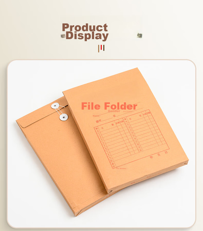 Taidang 25 File Folders, 6cm Kraft Paper, Thickened 250g Document Folders, A4 Size, for Bids And Contracts, File Storage Pouches, Receipt Organizer Bags, TA02109-25 13
