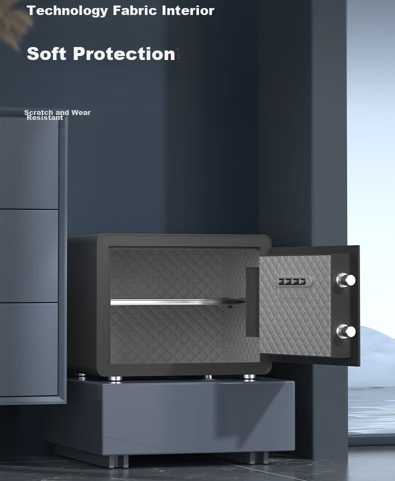 Deli Home Safe Box, 60cm Password Lock, All-Steel Anti-Theft Portable Safe, Can Be Used As Bedside Cabinet, AE671 Black 16
