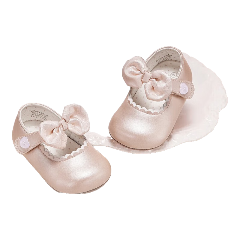 David Bella Baby Shoes Infant Pre-Walking Shoes Girls Soft Sole Leather Princess Shoes Autumn Toddler Shoes