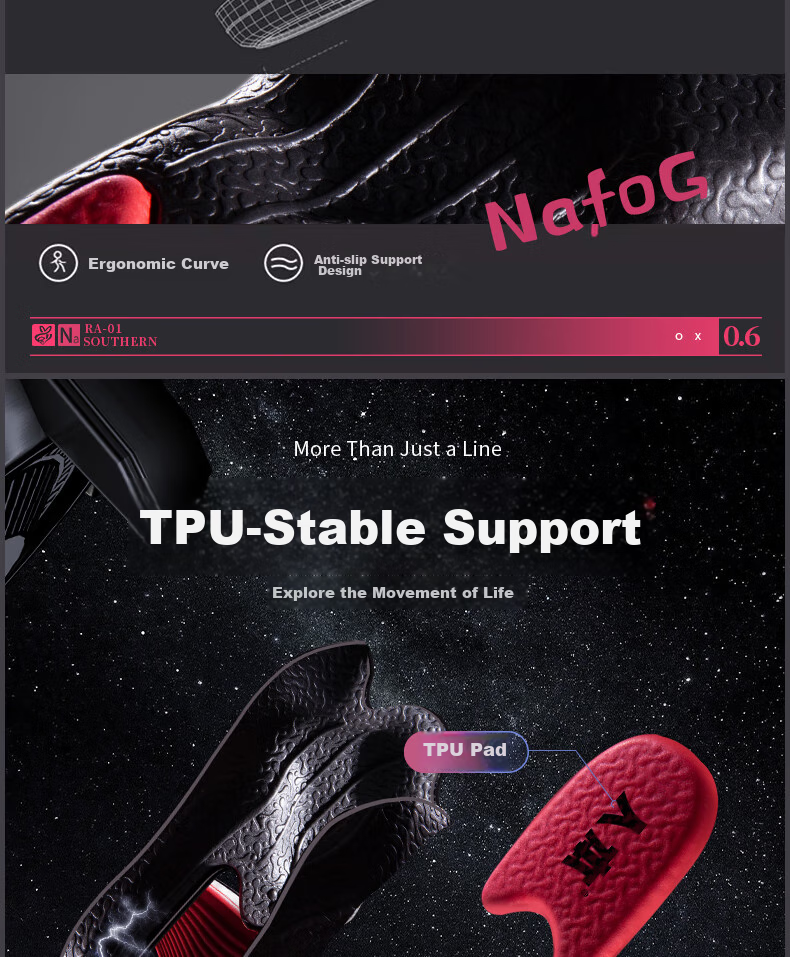 RENBEN 2 Pairs of Sports Insoles for Men, Sweat-Absorbing, Breathable, Shock-Absorbing, Arch Support, Basketball Running Insoles for Women, 6628 Black And Red, Size 35-36 10