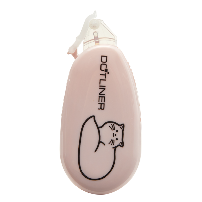 KOKUYO Noritake Collaboration Dotted Gel Pen, Flip-Lid Protection, Replaceable Refill, Portable for Students, 06P3C, Pink, Cat Pattern, Office Stationery, Cute Design, WSG-DM2X45