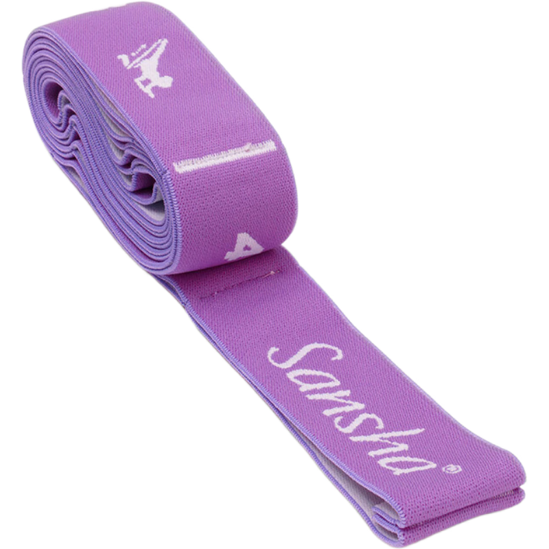 Sansha Children's Dance Elastic Band, Numbered Grid Resistance Band, Ballet Practice And Yoga Stretching Band for Adults, Purple, 11 Grids