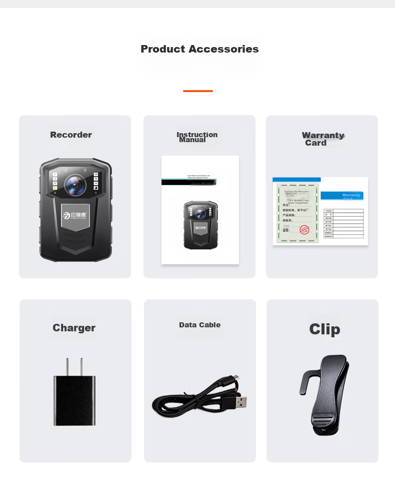 Yingjiying Portable Camera Recorder with High-Definition Infrared Night Vision for Law Enforcement Recording C2-64G 8