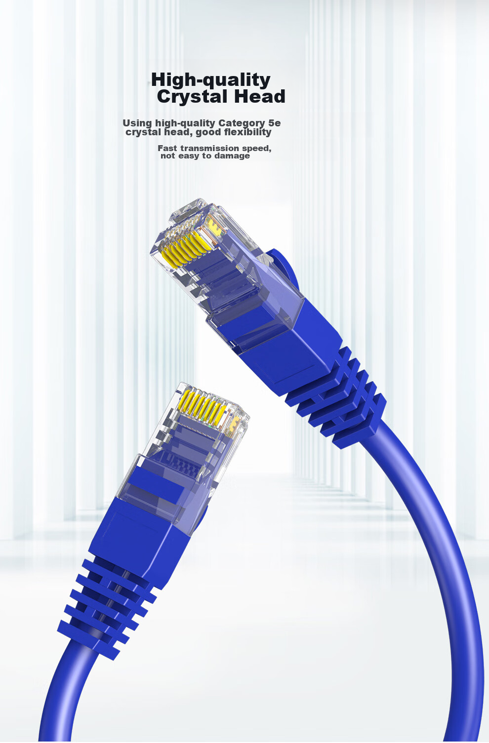 MAXCENT CAT5e Ethernet Cable, 100Mbps Unshielded Twisted Pair, Broadband Connection Cable for Engineering And Home Installation, Pre-Made Network Patch Cord, 10 Meters, MC5-10F 5
