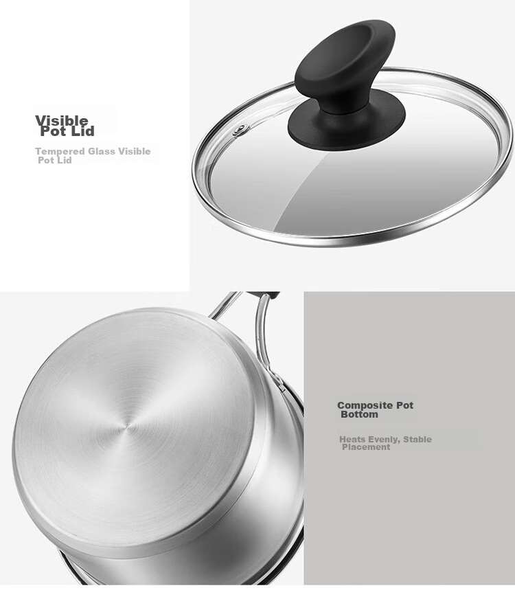 MAXCOOK Milk Pot, 304 Stainless Steel Milk Pot Soup Pot 16cm, Noodle Cooking Milk Baby Food Pot, Thickened Composite Bottom MCN8176 10