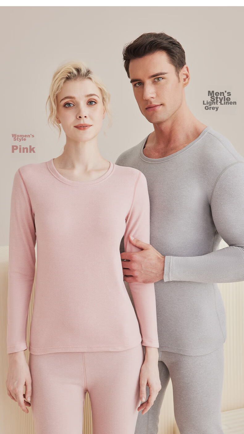 LangSha Autumn Underwear Set for Men, Wool And Silk Thermal Underwear, 7A Antibacterial And Anti-Mite Thin Warm Base Layer 16