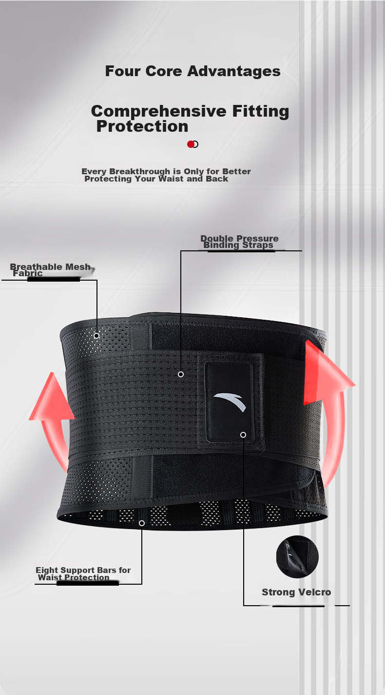 ANTA Waist Support Belt for Herniated Disc, Lumbar Muscle Strain, Sports Fitness, Running, Basketball, Deadlifts, And Back Brace 2