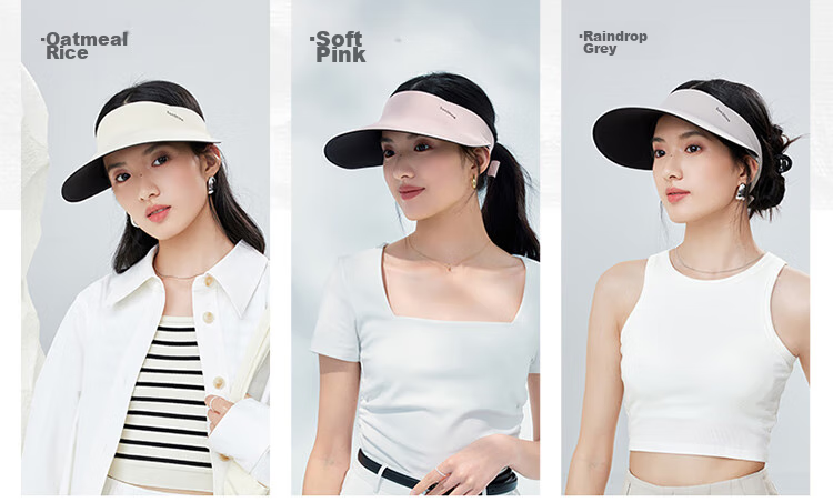 Siggi Sun Protection Hat, Egg Roll Hat, Seamless Breathable Sun Visor, UV Protection, Face-Slimming Effect, Wide Brim Visor Hat SI95312 4