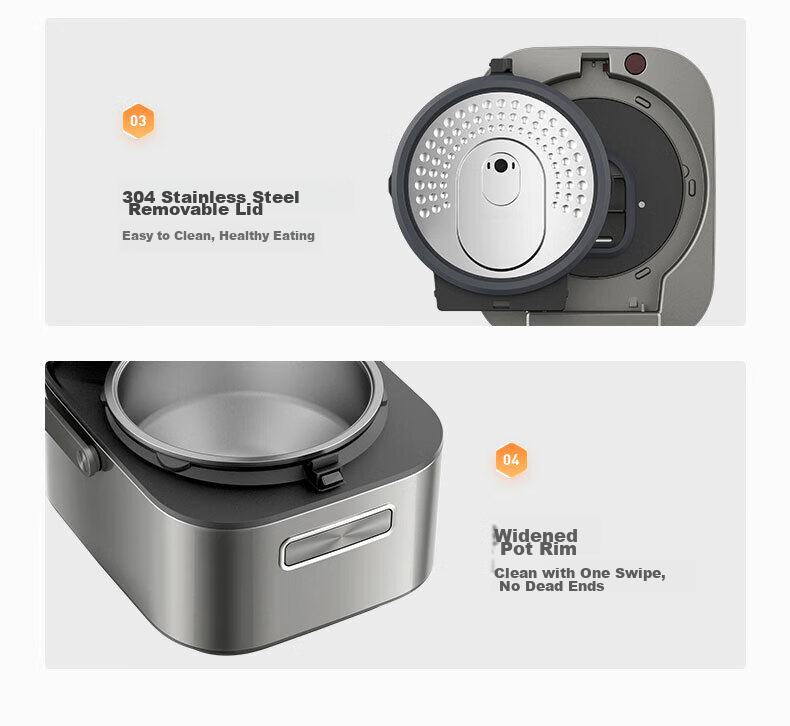 Midea Pure Titanium, Zero Coating, Low Sugar, 3L Rice Cooker, Home Use, Small Size for 2-3 People, Chiyama IH Dual Heating Source, Heats up Xiaomi Porridge, Titanium Pot CFB3066T 33