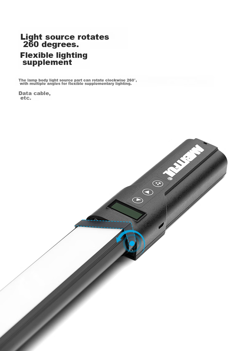 AMBITFUL Photography Fill Light, RGB Full Color Stick Light, Live Streaming Atmosphere Light, Outdoor Shooting Portable Pocket Light, Handheld Ice Light, LED Lighting 15