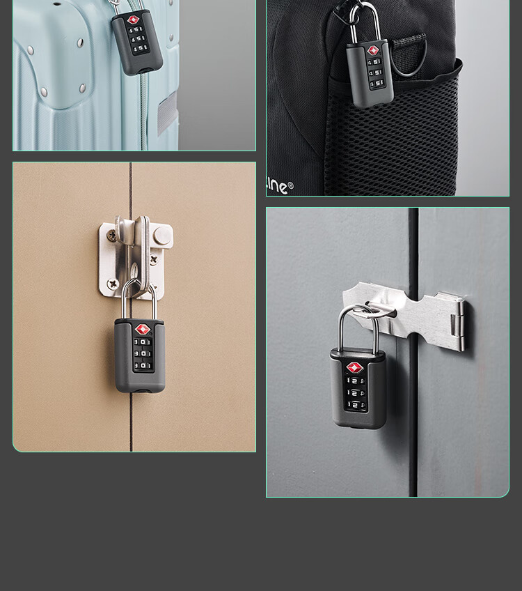 GUTE Password Lock Padlock TSA Travel Luggage Backpack Anti-Theft Suitcase Storage Cabinet Drawer Lock 5