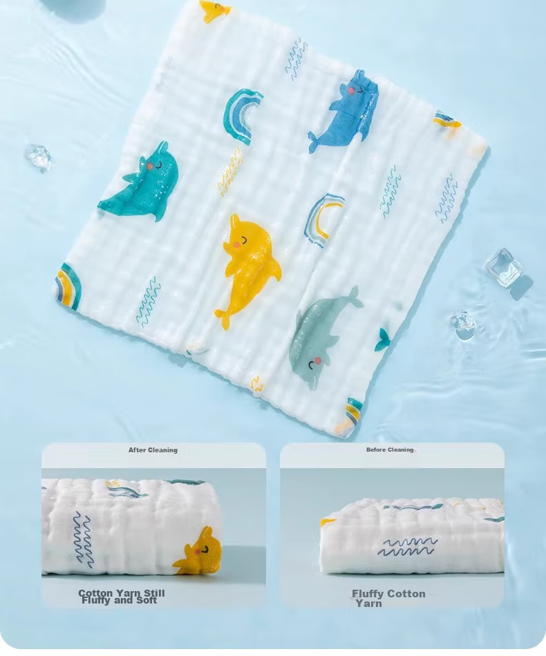 Beitaisi Baby Wipes, Gauze Small Square Towels for Newborns, Children's Face Towels, 4-Ply, 3-Pack, 30*30cm 14