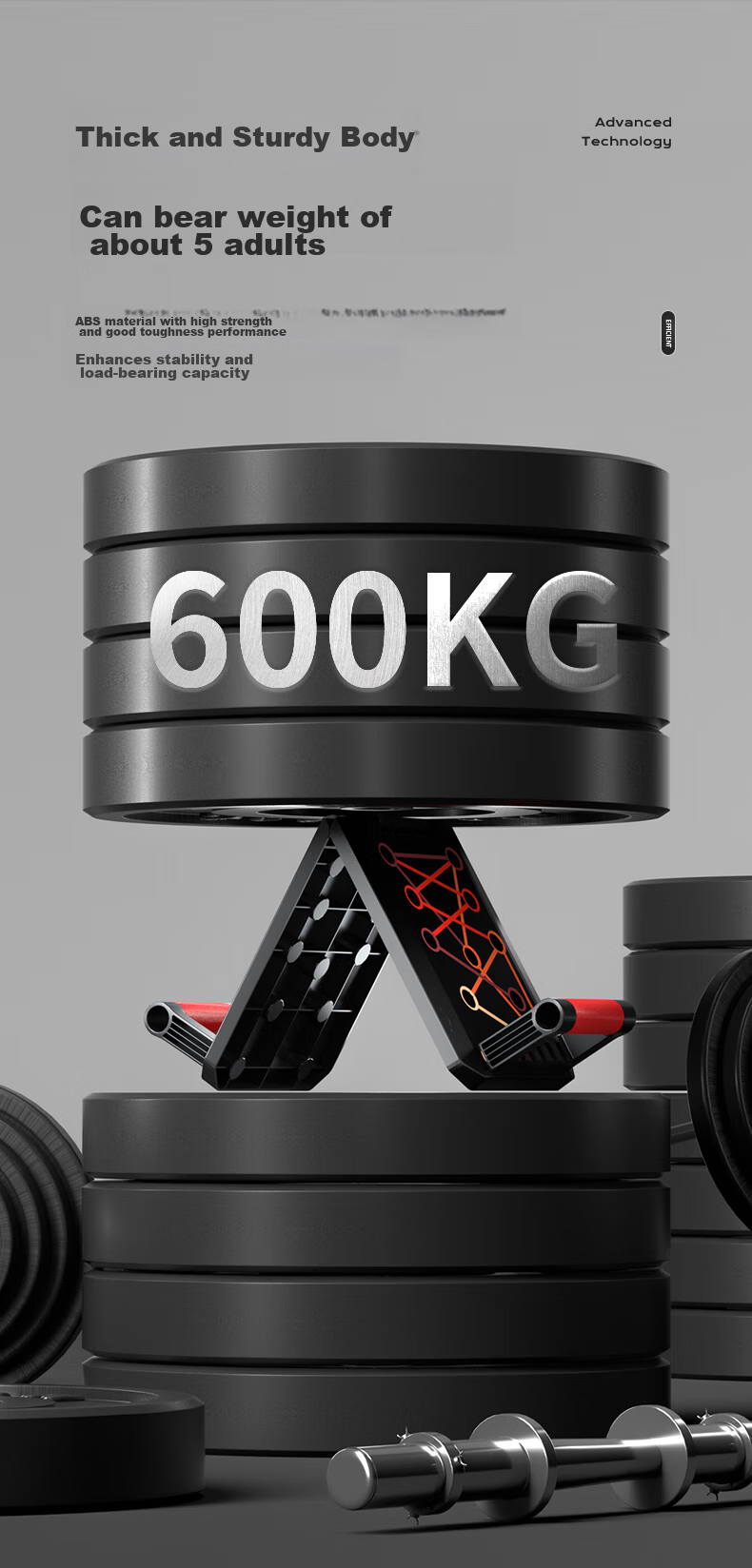 Li-Ning Push-Up Training Board, Portable Push-Up Stand for Home Fitness Equipment, Muscle Training Auxiliary Device 5