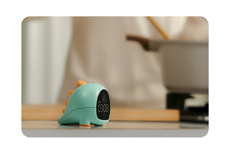 Mashi Alarm Clock for Children And Students, Wake-Up Aid with Countdown Timer, Cartoon Music Alarm, New Year Dinosaur Alarm, Matcha Green Gift 11