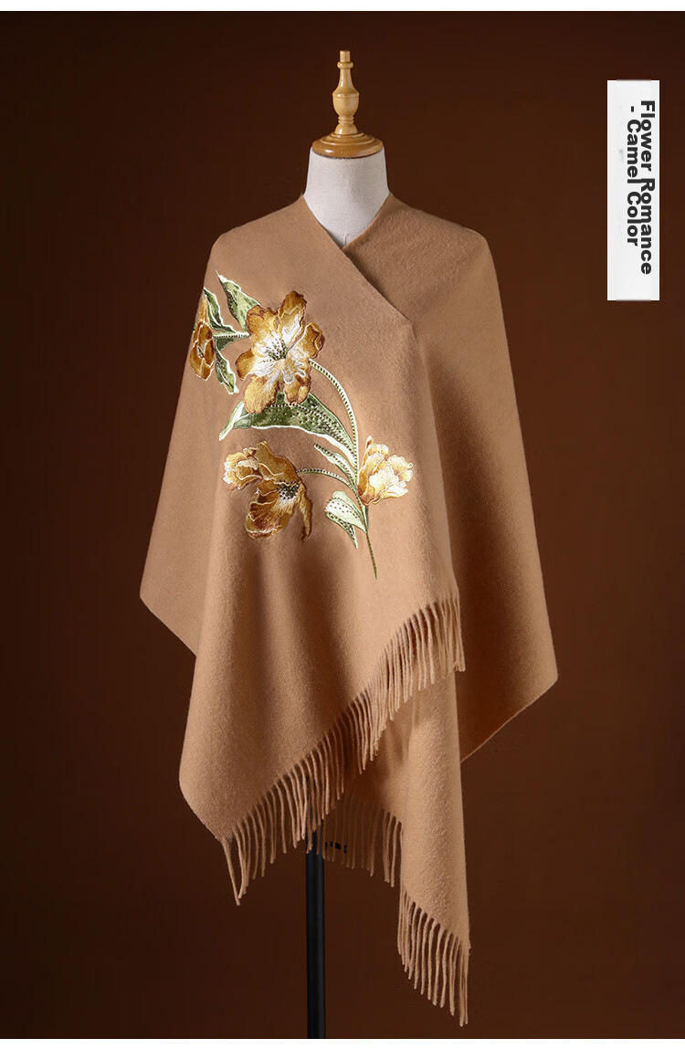 Hangsifu Pure Wool Scarf, Large Size Wrap Shawl, Practical Birthday Gift for Elders And Mothers, Mid-Autumn Festival Gift Box Set 17