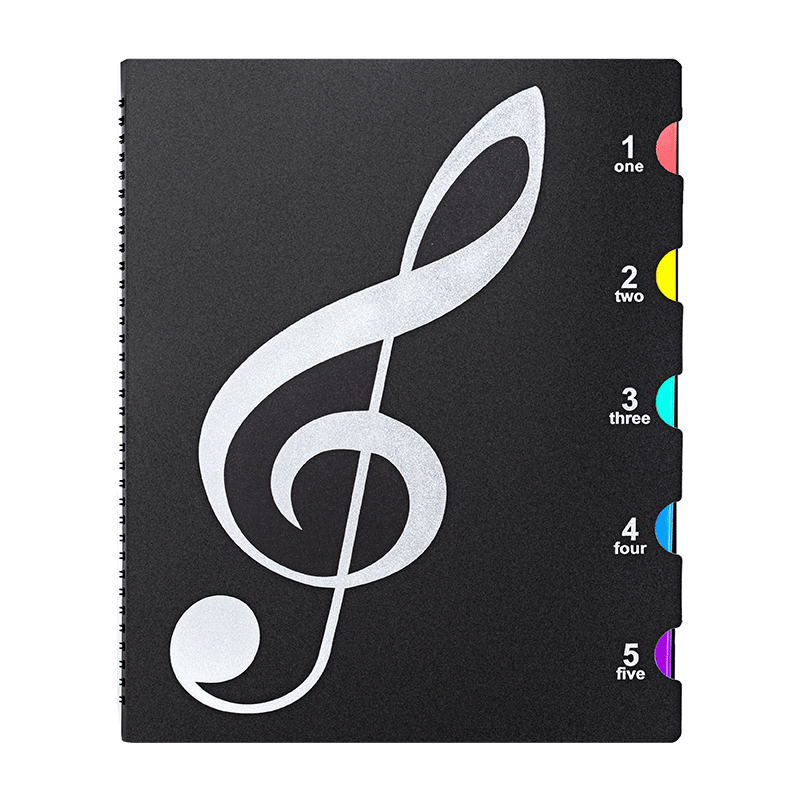 TIANSE 3c Digital All-Net Low Price, A4/60 Pages Morandi Music Folder, Sheet Music Holder with Editable Content, Non-Glaring File Folder for Guitar And Guzheng Sheet Music