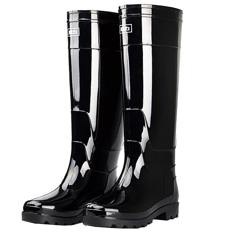 Warrior Men's Ultra Tall Rain Boots Adult Waterproof Rubber Overshoes Waterproof Shoes HXL199-B Ultra Tall 44