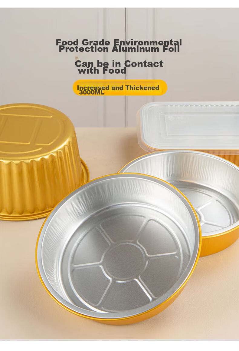 Tangzongkuai Disposable Aluminum Foil Containers, 1130ml*10 Pieces, with Lids, Outdoor Tin Foil Pots, Thickened Hot Pot Takeout Boxes, Picnic Containers 12