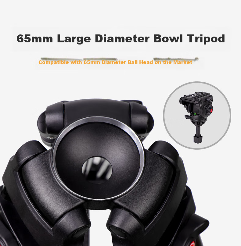 Hakutatz Hakutatz 2061 Camera Tripod, Professional Photography Gimbal, Camera Tripod, Micro Film Wedding Video Live Streaming Sliding Rail, Hydraulic Damping Gimbal 15