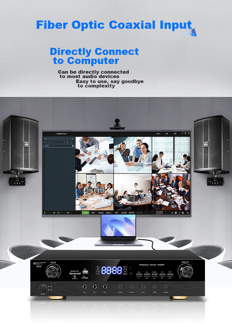 SAST Conference Room Sound System Set 10-Inch Home KTV Background Music Training Meeting Bluetooth Amplifier Wall-Mounted Speaker VD-202/K3*4 11