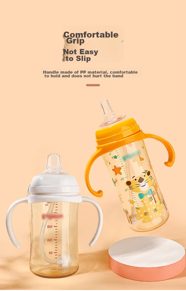 Baoshi Bottle Nipple And Accessory Set Compatible with Pigeon Second And Third Generation Wide-Neck Bottles for Infants 6 Months And Above with Handle - White 7