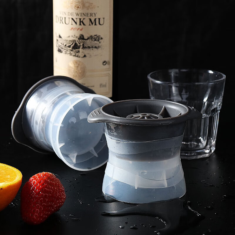 Baijie Ice Ball Mold, Ice Cube Mold, Whiskey Ice Ball Maker, Ice Cube Tray, Ice Making Tool, Set of 2