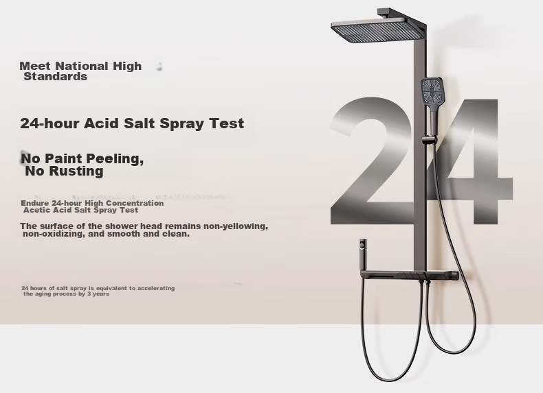 HUIDA Shower Pressure-Boosting Set, Water-Saving Certified, Home Bathroom Spray Gun, Top Spray with Storage, Hot And Cold Shower Head C26 10