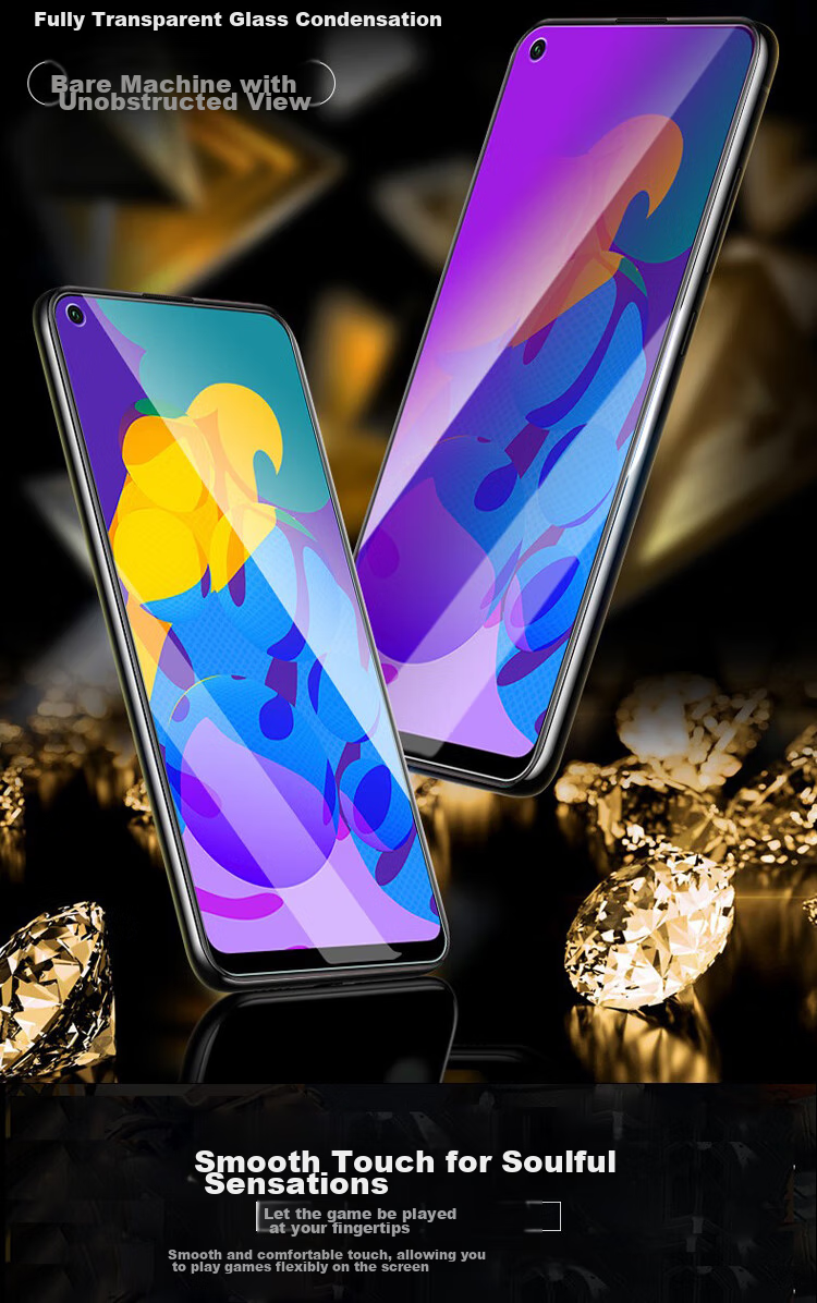 ESCASE Honor Play3/4T Tempered Glass Screen Protector, Huawei Enjoy10 Tempered Glass Film, Full HD High Protection Screen Protector, High Definitio 2