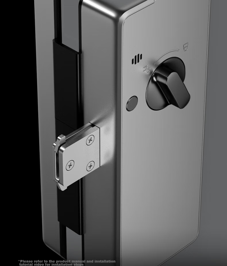 Deli Glass Door Lock, Smart Lock for Glass Doors, Fingerprint Lock, Password Lock, Access Control Machine, Attendance Machine, Integrated Office Glass Door Lock, Mini-Program Management AL120 21