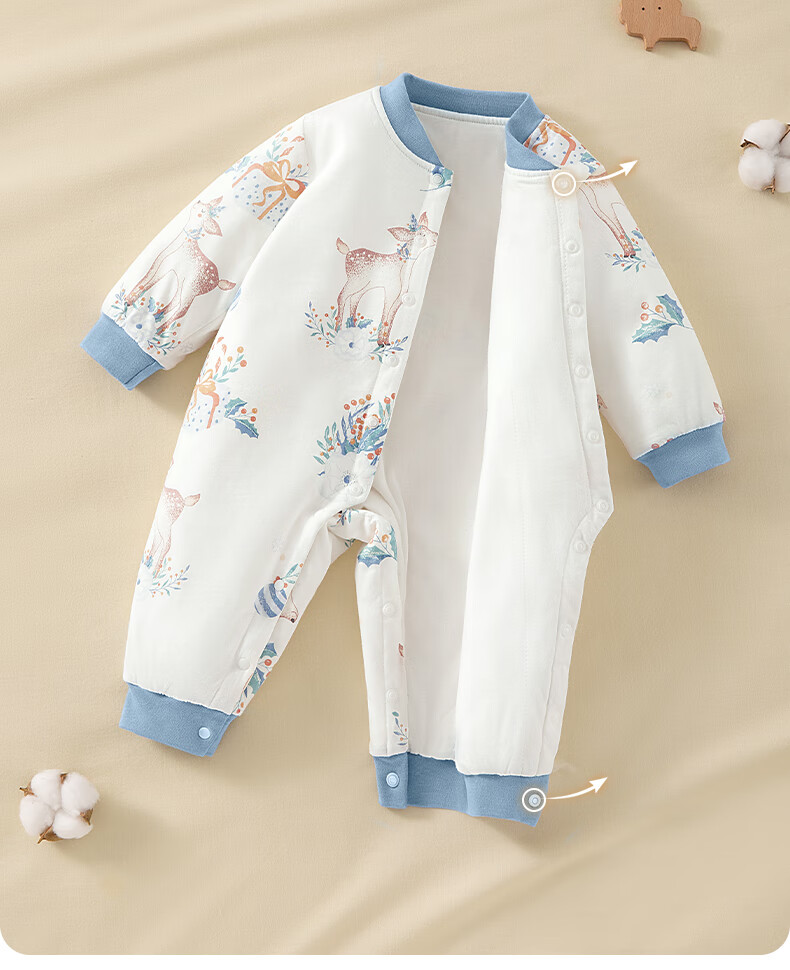 Beitaisi Baby Clothes Spring And Autumn Long-Sleeve Bodysuit, Pure Cotton Newborn Onesie, for Boys And Girls, Early Spring Outfit Pajamas 49