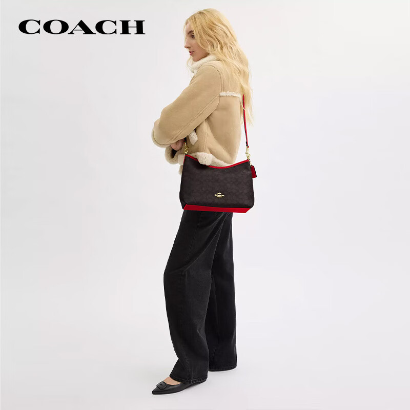 COACH [Brand Direct Supply], Women's LAUREL Medium Shoulder Crossbody Tote Bag CV975, New Year Gift