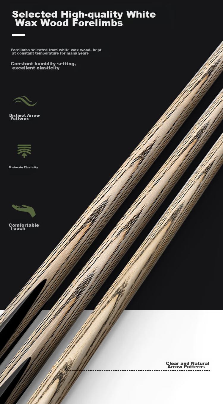 INVUI Chinese Style Billiard Cue Middle Shaft Black 8 16-Color Pool Cue Pot Cue 11.5mm Z27 6