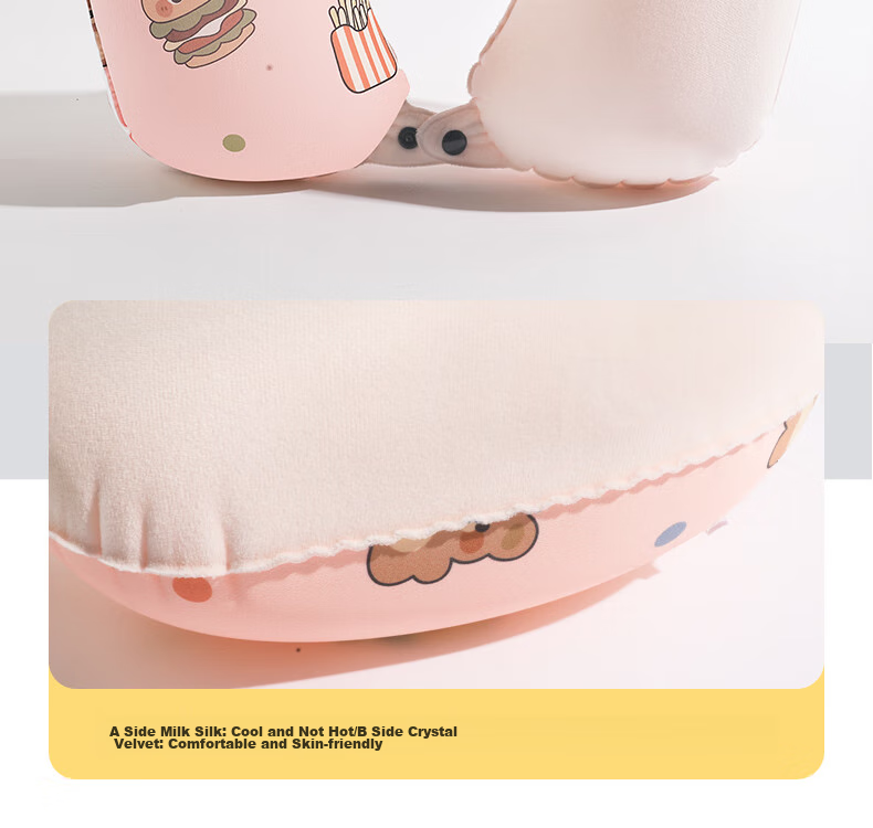 Lehuolvxing Inflatable U-Shaped Neck Pillow, Travel Portable Neck Support, Car Headrest, Airplane And High-Speed Rail Essential, Sleeping Aid 5