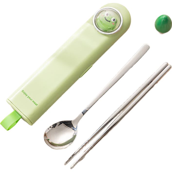 Guangyi Chopsticks, Tableware Student 304 Stainless Steel Chopsticks And Spoon Set, Office Worker Portable Cutlery GY7313
