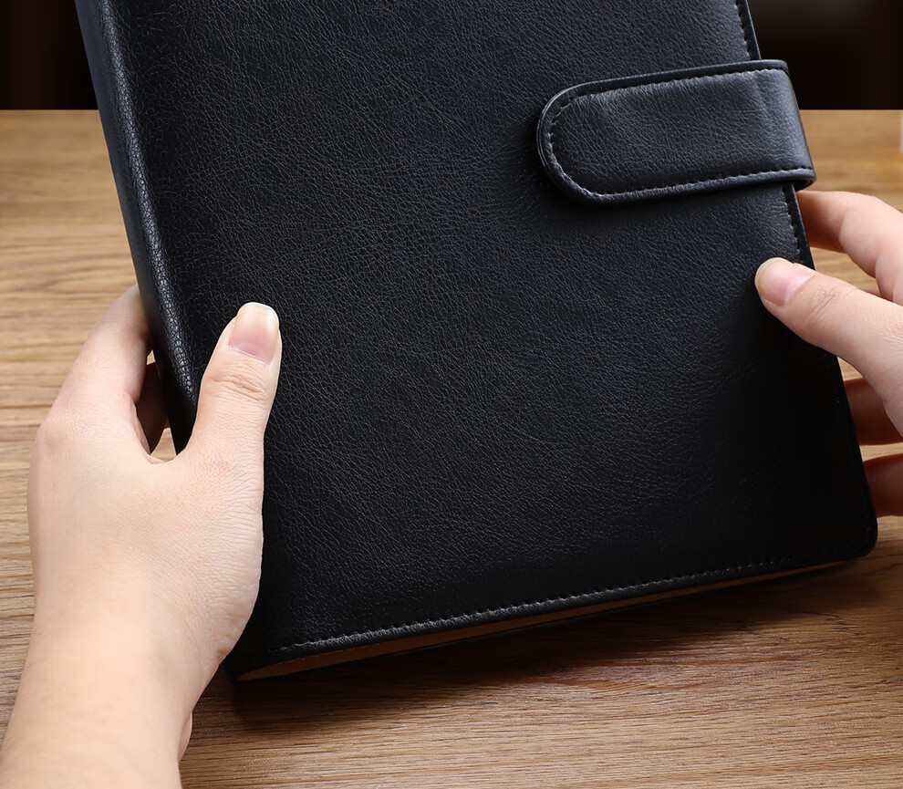 Faramon B5 Large Loose-Leaf Notebook with Removable Refillable Pages, Business Notebook for Office Meetings And Notes, B5-Black 2