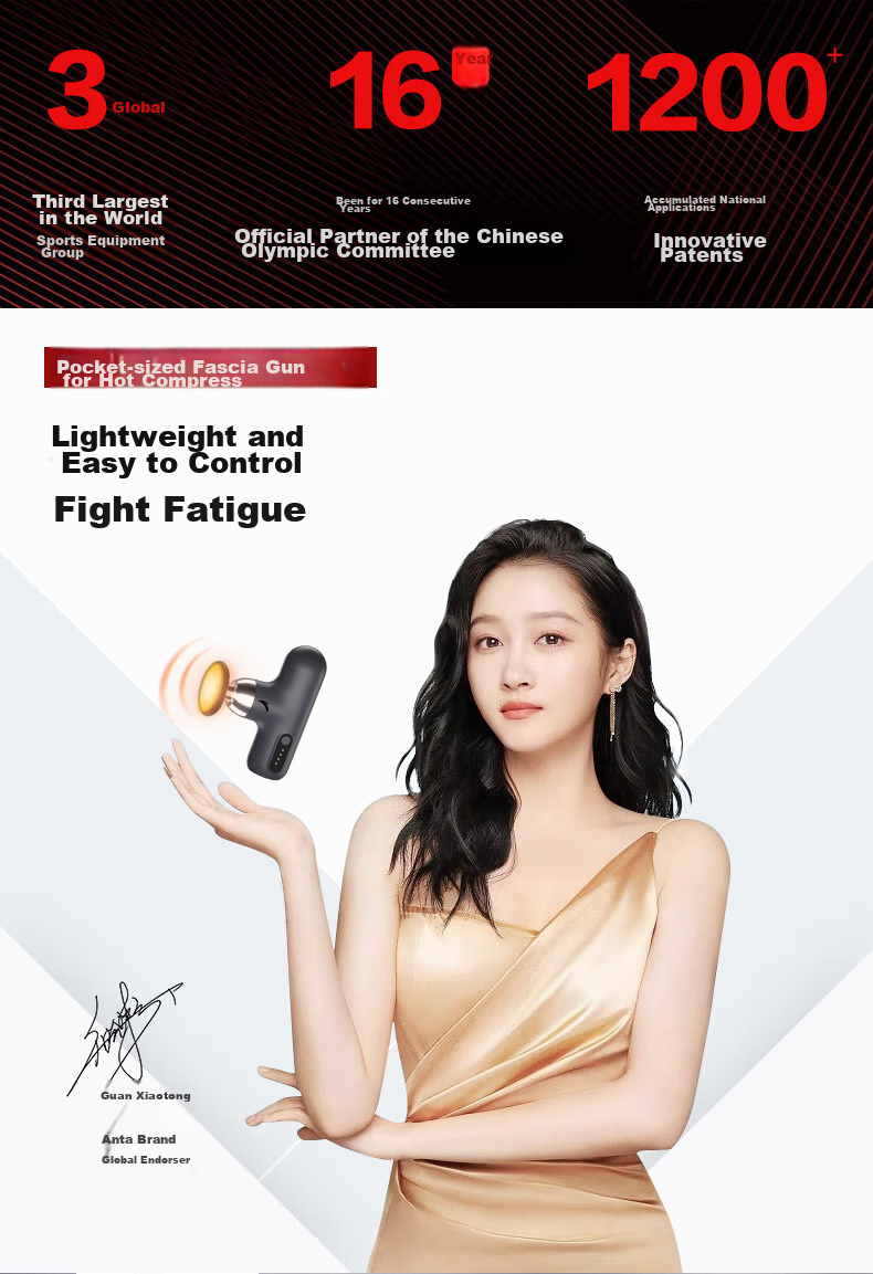 ANTA Fascia Gun Massage Device Professional Sports Grade Deep Muscle Relaxation Mini Portable for Shoulders Neck Waist Legs Back 2