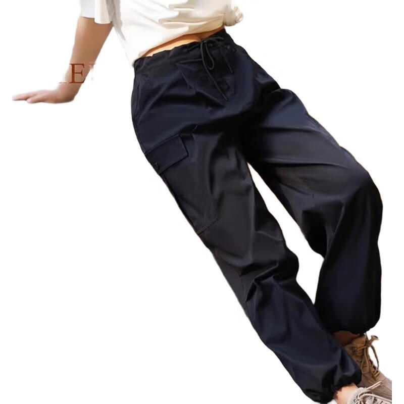 CAMEL [Dilraba Dilmurat Edition] Women's Outdoor Cargo Wide-Leg High-Waist Elastic Drawstring Jogger Pants