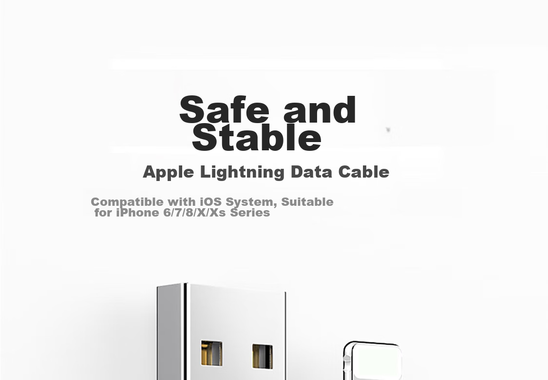 ESCASE Apple Data Cable, IPhone 14 Pro/13/11/12 Fast Charger Cord, Suitable for 6S/7/8 Plus, PET Anti-Kinking, IPad Air/Pro, White 1