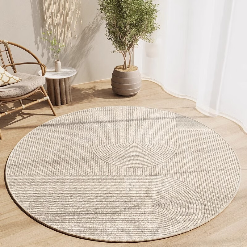 Yinshang Swivel Chair Round Small Carpet Office Study Computer Chair Wheelchair Floor Mat Bedroom Rocking Chair Dressing Table Foot Pad 1