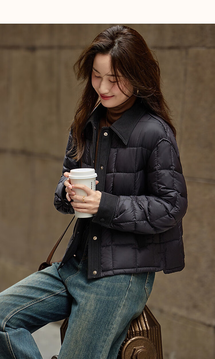 Demana Snowfield Roaming Winter 420T Nysfong Matte Velvet-Locked 90% Duck Down Shirt-Style Down Jacket for Women 13
