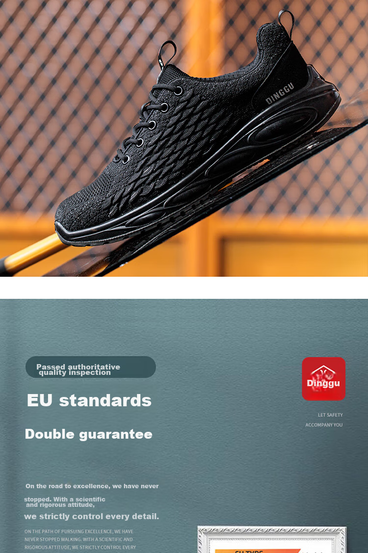 Dinggu Safety Shoes for Men, All-Season Lightweight, Anti-Smashing, Anti-Puncture Steel Toe Work Boots for Construction Sites JD1200hei38 7