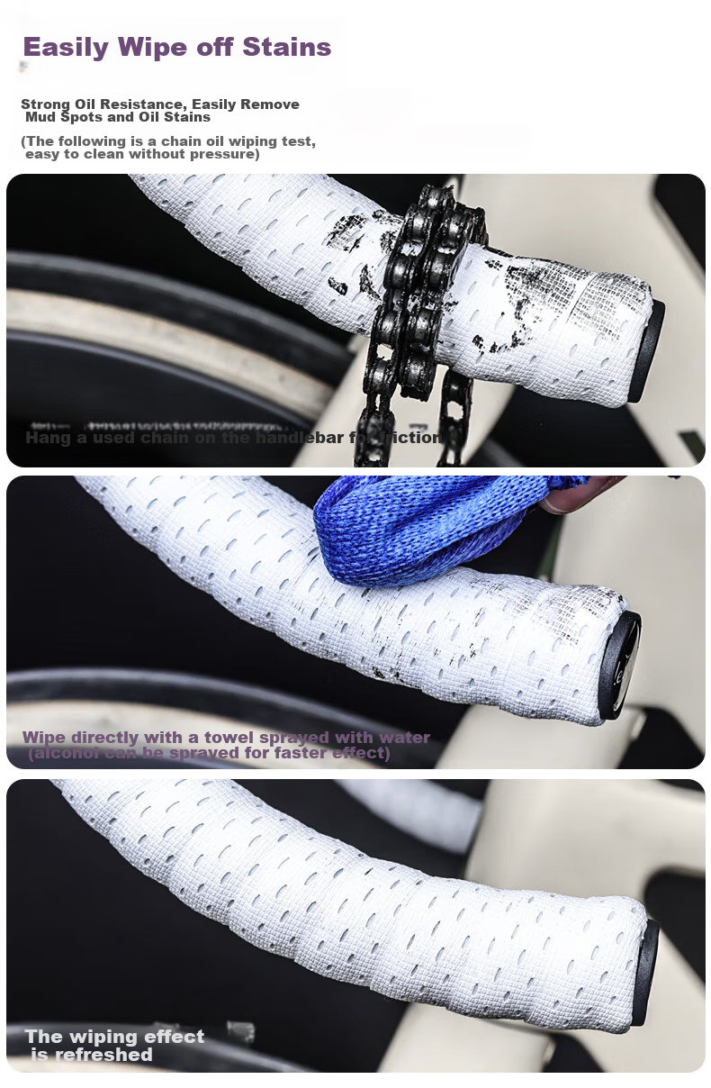 LEBYCLE Road Bike Handlebar Tape with Silicone Anti-Slip Dirt-Resistant Universal Handlebar Wrap for Bicycles, Cycling Accessories And Equipment 2
